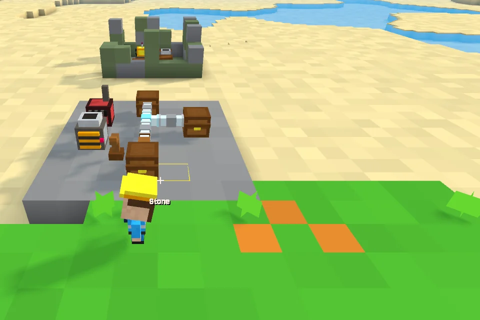 A generator, a macerator and chests joined by item pipes.